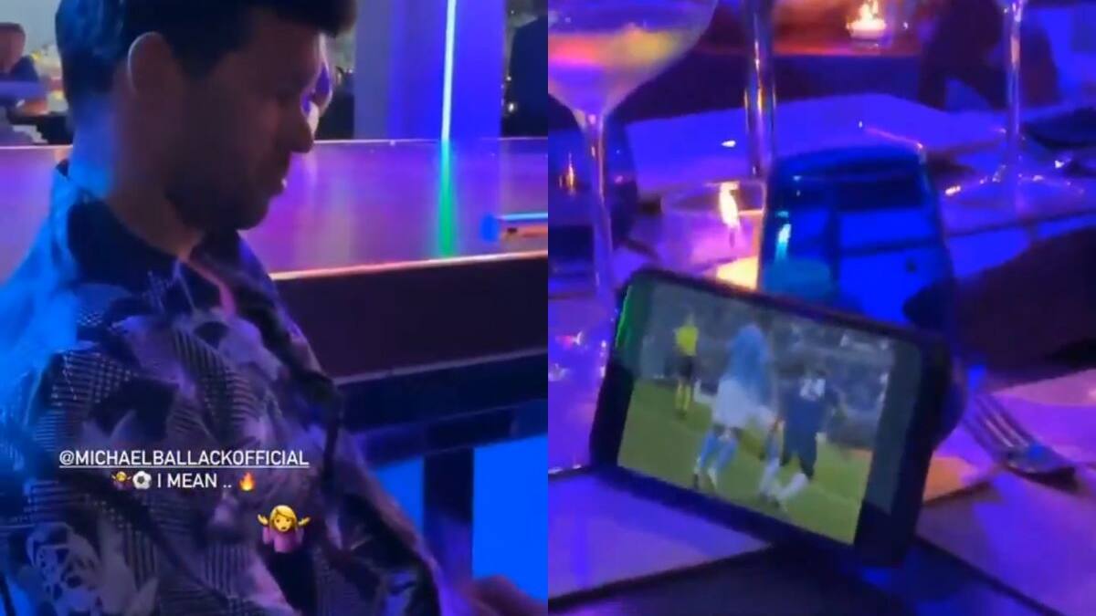 VIDEO | Michael Ballack es captado viendo un partido en un club nocturno
