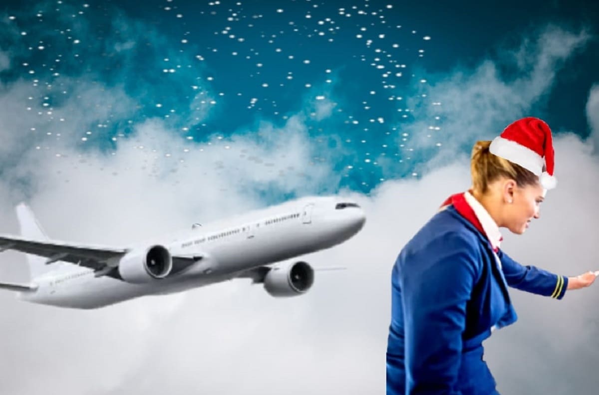 Sobrecargo canta en pleno vuelo de Navidad y se hace viral | VIDEO