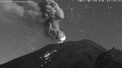 Semáforo amarillo fase dos: Explosión del volcán Popocatépetl