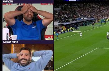 VIDEO | Así fue la reacción del Kun Agüero tras penal del Real Madrid en la Champions League