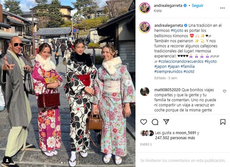 El último viaje de Andrea Legarreta y Erik Rubín en Japón