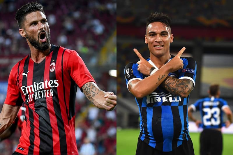 AC Milán vs Inter de Milán con sus goleadores Olivier Giroud y Lautaro Martínez se ven las caras en semifinales de Champions League.