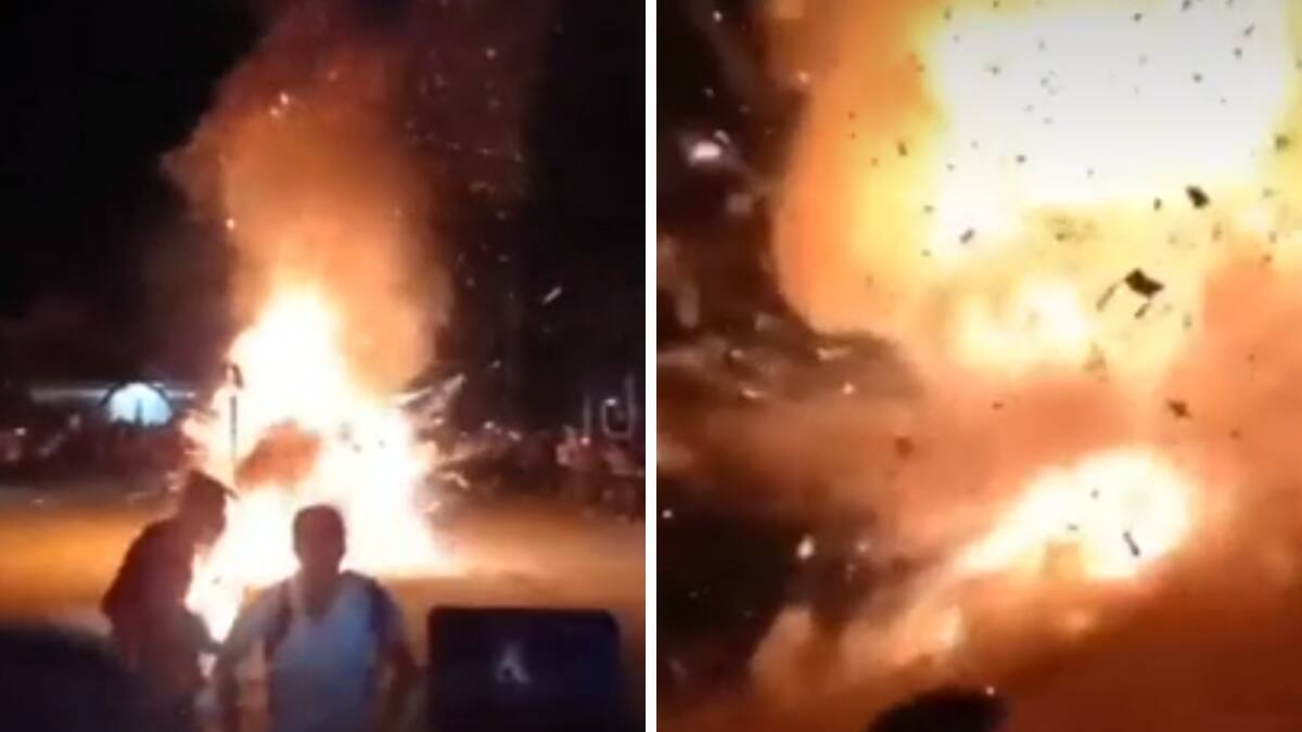 VIDEO| Pirotecnia estalla de manera repentina en Hidalgo y deja 15 lesionados