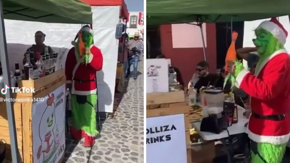 Captan a "El Grinch" cantando una canción de Sin Bandera y se hace viral| VIDEO