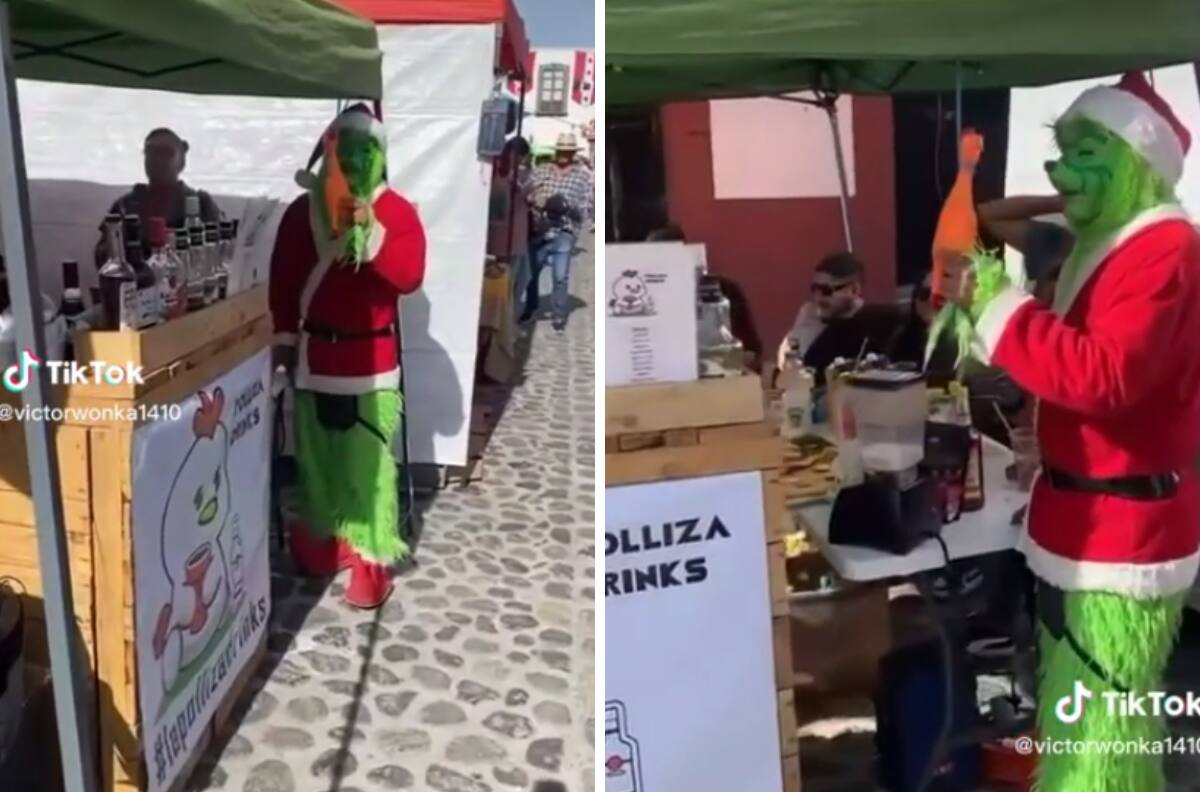 Captan a "El Grinch" cantando una canción de Sin Bandera y se hace viral| VIDEO