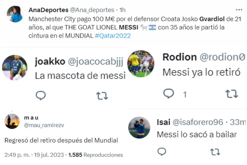 Las burlas de los hinchas argentinos a Josko Gvardiol tras su fichaje en el Manchester City