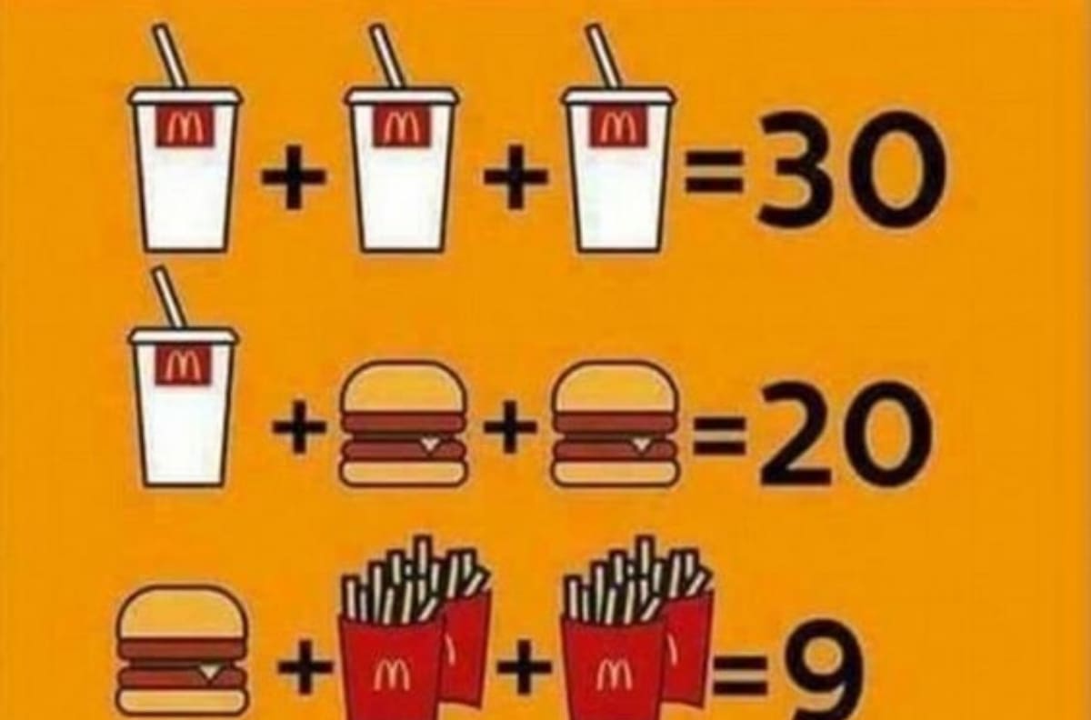 Acertijo visual: Descubre cuanto deberías pagar por este combo