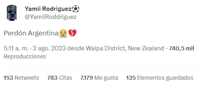 pidió perdón a toda Argentina.