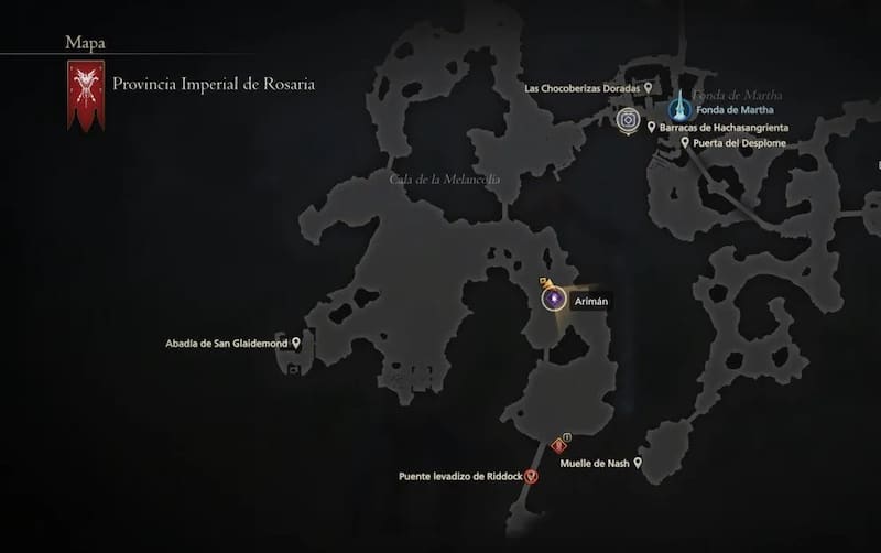 Mapa Ariman. Créditos: Square Enix.