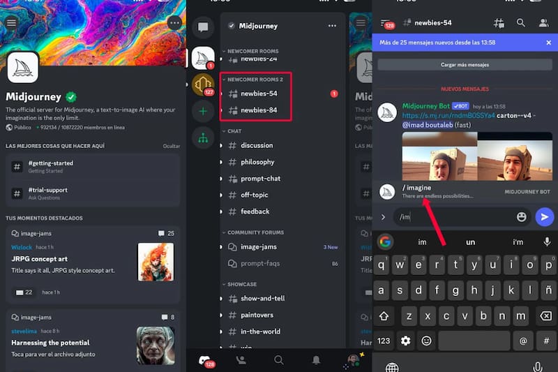 Así se crean las imágenes desde la aplicación Discord.