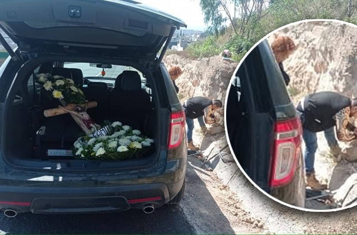 Los amigos de Octavio Ocaña ponen una cruz en el punto donde el actor perdió la vida
