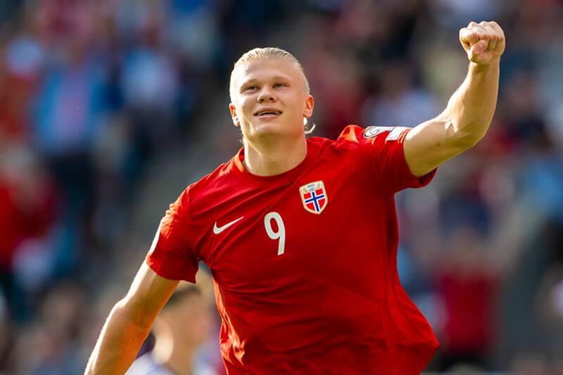 Haaland volvió a anotar con la Selección de Noruega
