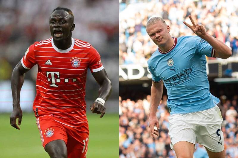 Sadio Mané y Erling Haaland las principales figuras de Bayern Munich y Manchester City se verán las caras por cuartos de final de Champions League.