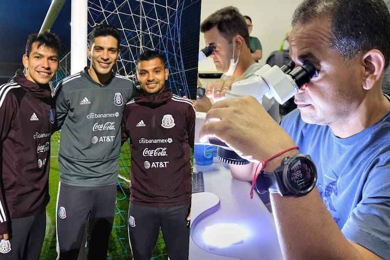 El fisioterapeuta Carlos Henrique Peçanha está encargado de ir por el milagro con los cracks europeos de la selección mexicana.
