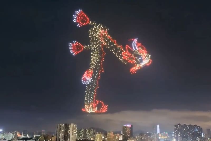 Increíble show de luces en Shenzhen.