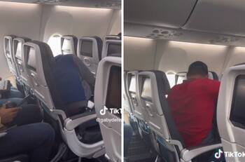 VIDEO| Hombre borracho vomita en los asientos de un avión y se hace viral