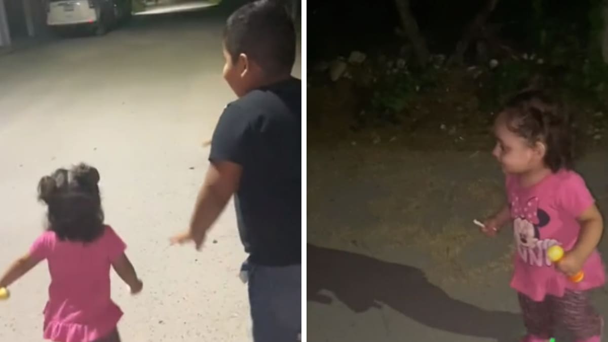 Niña descubre su sombra, se pone a llorar y se hace viral | VIDEO
