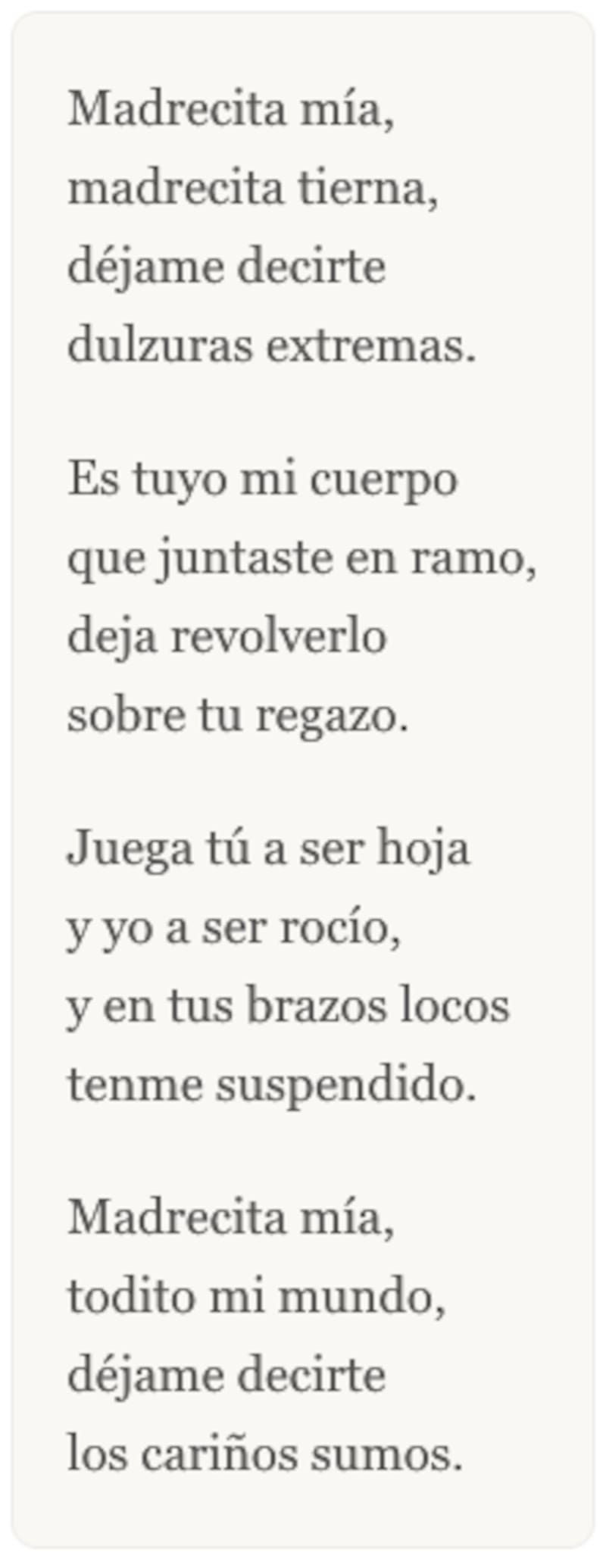 Poema de Gabriela Mistral