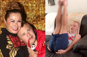 Leticia Calderón muestra cómo su hijo Luciano hace abdominales y lanza reto en redes sociales