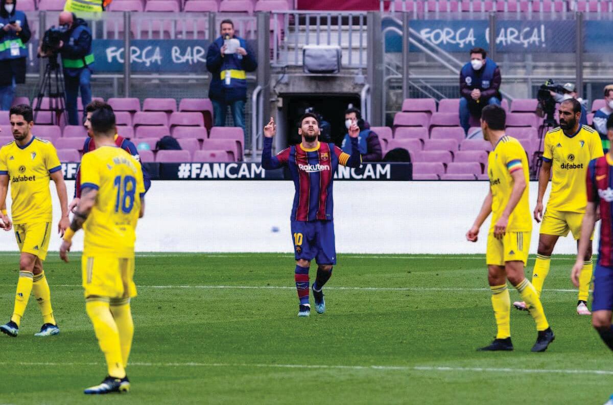 Lionel Messi rompió récord histórico de Xavi en empate contra el Cádiz