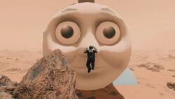 Thomas en Starfield: Mod reemplaza todas las naves por la locomotora azul
