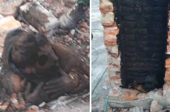 VIRAL: Joven intentó entrar a casa de su ex por la chimenea ¡se quedó atorado!