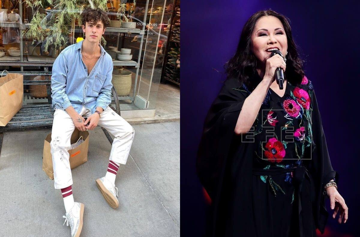 Shawn Mendes se pone una playera de Ana Gabriel y ella le agradece