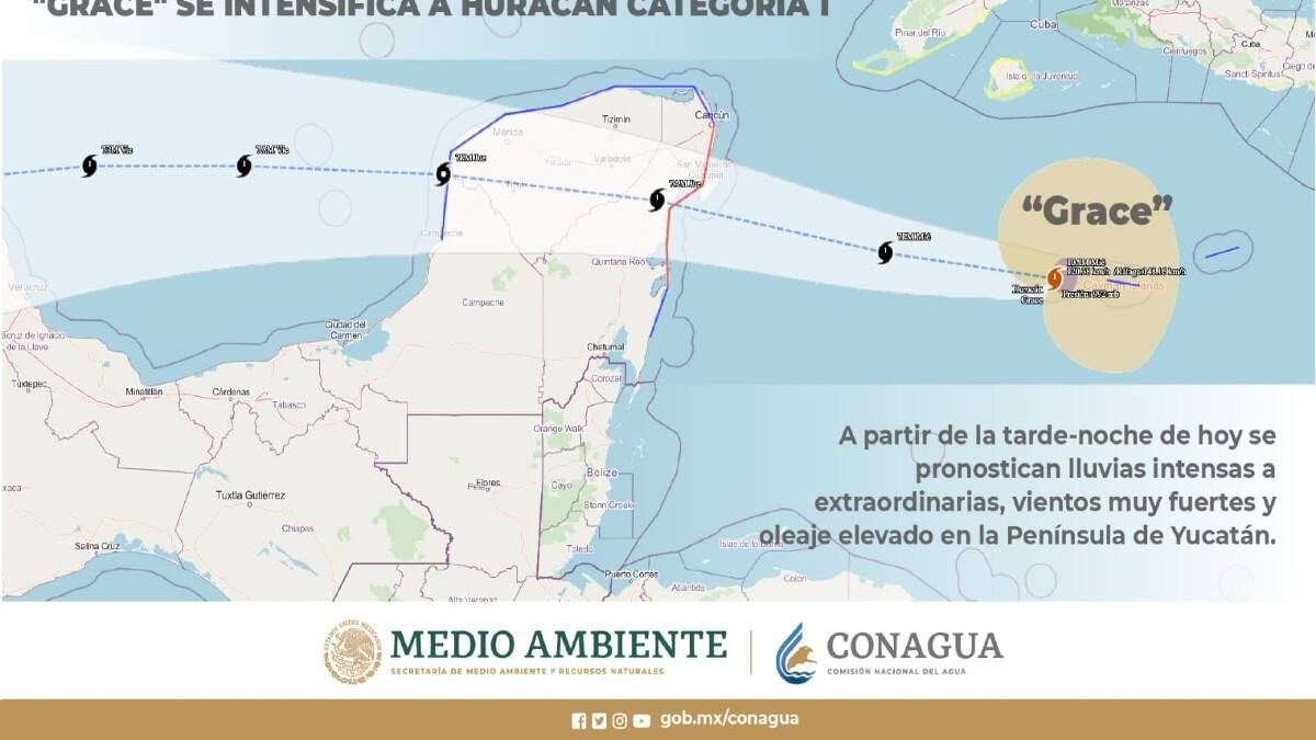 ¡Alerta! Tormenta Grace se convierte en huracán, impactará en costas mexicanas