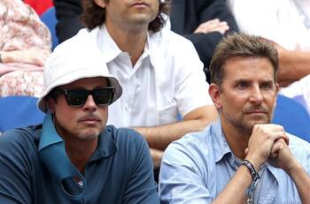 Brad Pitt y Bradley Cooper ven juntos la final del Abierto de Estados Unidos