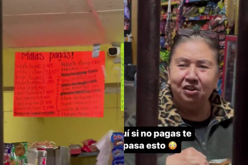 Una mujer se viralizó recientemente por exponer a los deudores de su tiendita.