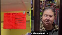 “¡Son una bola de sinvergüenzas!”: Señora expone en su tiendita a las personas que le deben | VIDEO