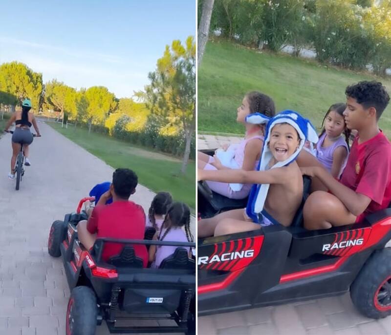 La modelo le gusta pasar tiempo con sus hijos.