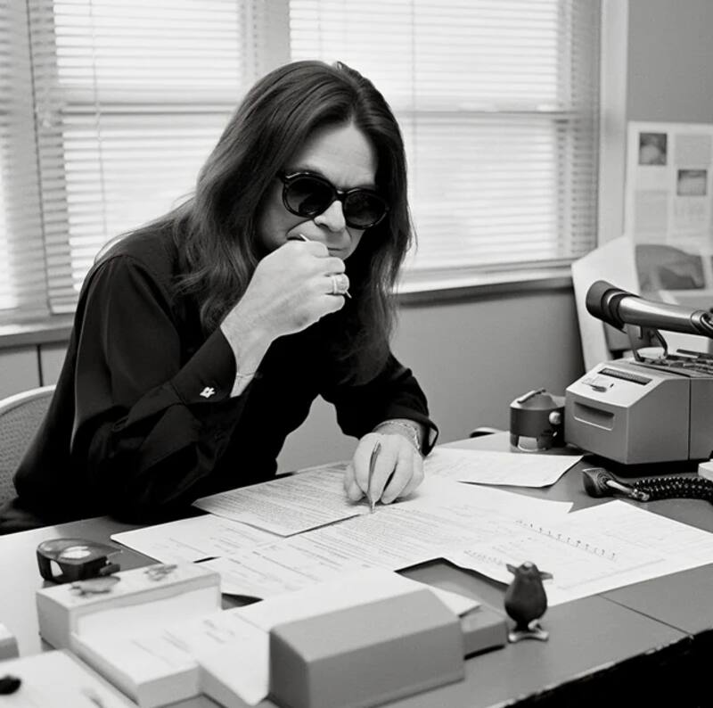 Ozzy Osbourne (cantante de Black Sabbath), como contador