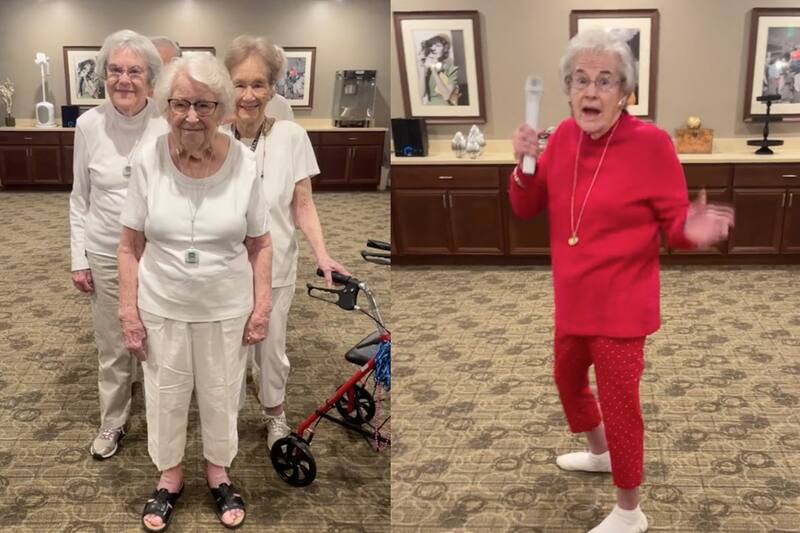 Abuelitas replican el baile de Rihanna.