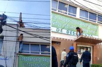 VIDEO | Ladrón sufre aparatosa caída al intentar escapar y ser acorralado