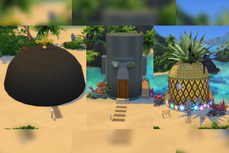 La jugadora logró crear las casas de Bob Esponja, Patricio y Calamardo. Créditos: Reddit.