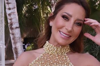 Geraldine Bazán deslumbra en la boda de Mariana Torres