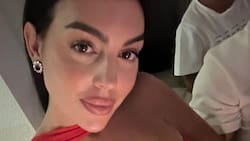 Georgina Rodríguez impacta con ajustado vestido rojo para ir a la feria