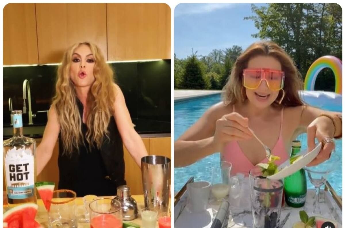 Paulina Rubio compite con los mojitos de Thalía, ella prepara margaritas