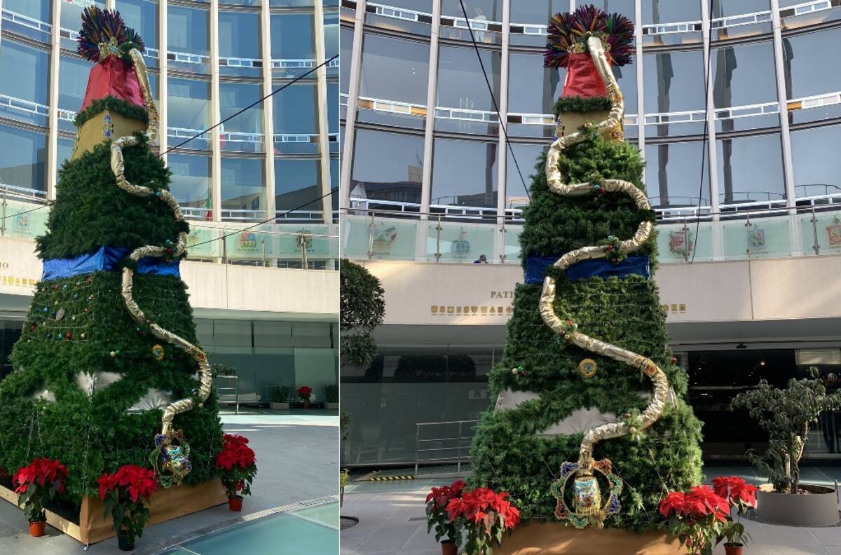 Memes: Árbol de Quetzalcóatl puesto en el senado se vuelve viral