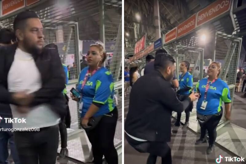 El hombre se mostró realmente emocionado por ver a Grupo Firme.