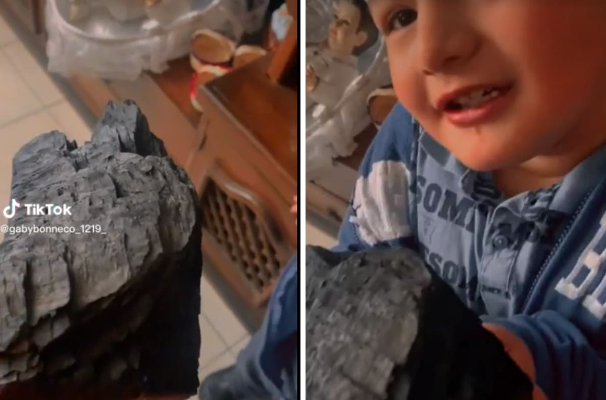 Niño recibe carbón por Día de Reyes, pide que le hagan una carne asada y se viraliza| VIDEO
