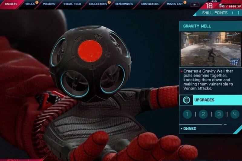 El Gravity Well Attack te ayudará en tus combates con múltiples enemigos. Créditos: Spider-Man: Miles Morales