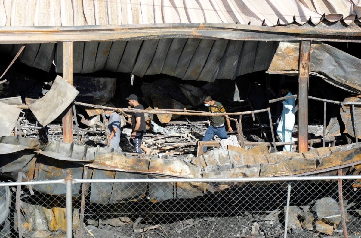Aumenta a 92 el número de muertos por incendio en hospital de Irak