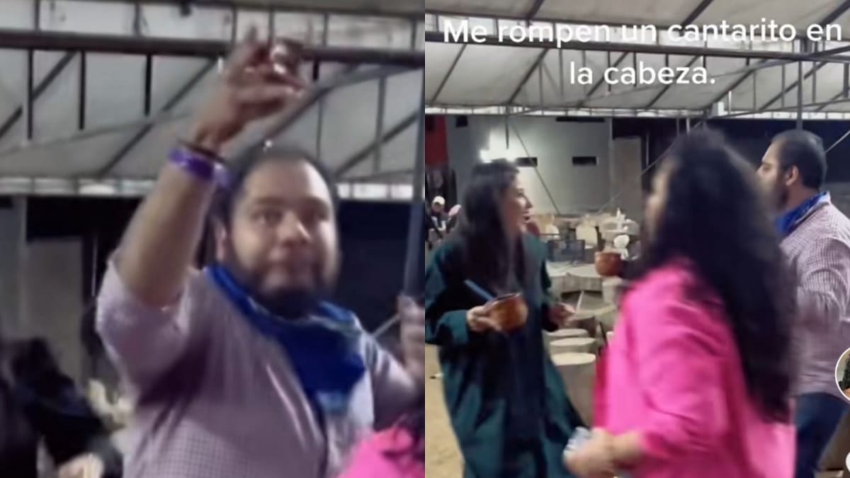 Chica se vuelve viral por bailar hasta estrellarse con un cantarito de un chico