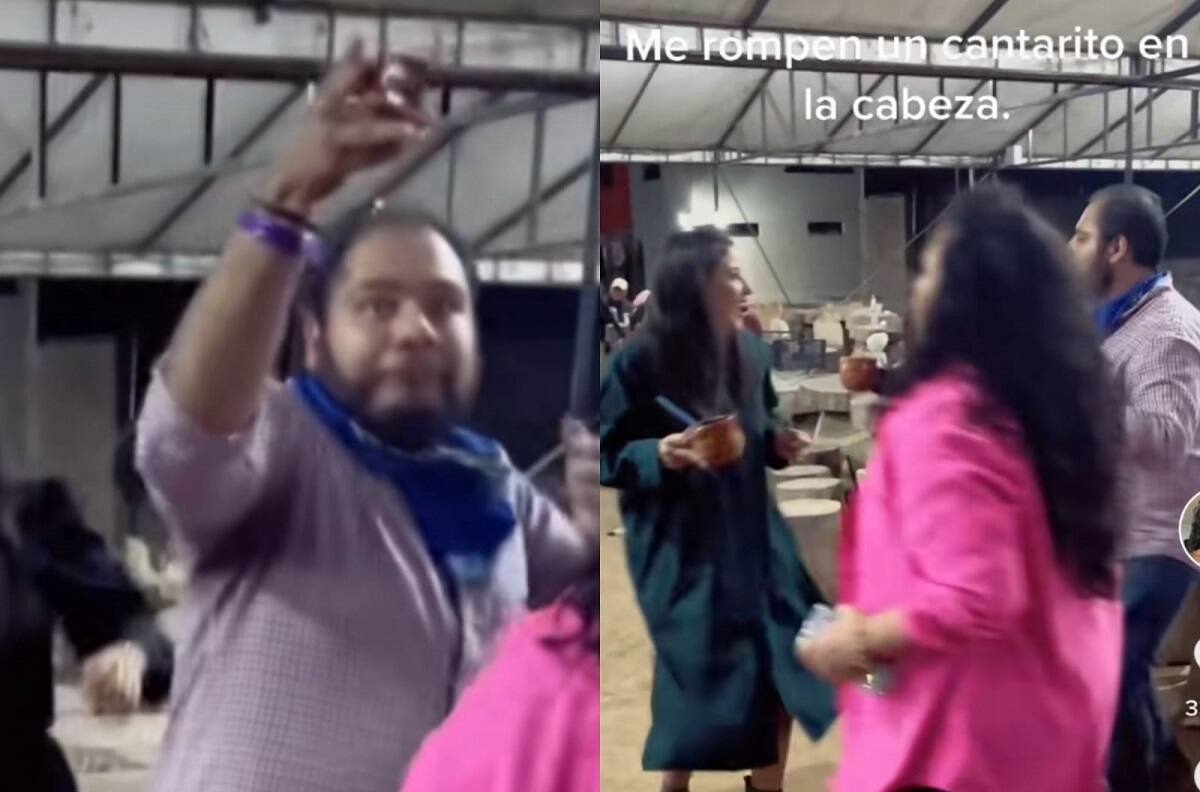 Chica se vuelve viral por bailar hasta estrellarse con un cantarito de un chico