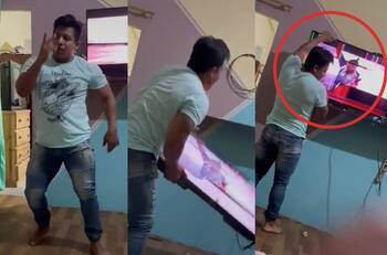 VIDEO | Por bailar 'sensualmente', terminó rompiendo la tele y se vuelve viral
