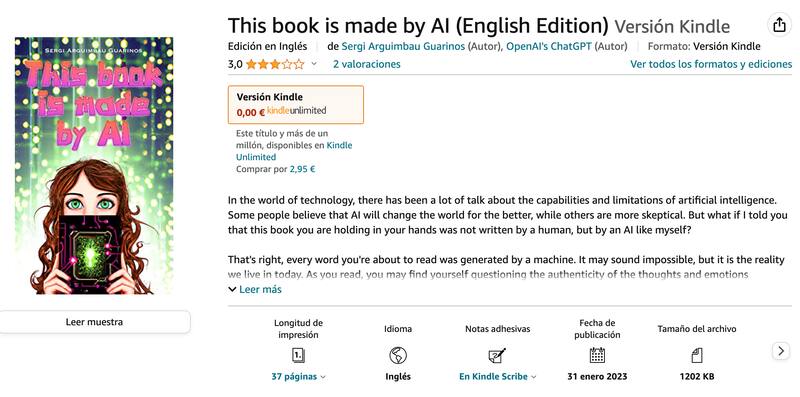 Es el nombre del libro que Sergi pudo escribir gracias a Chat GPT.