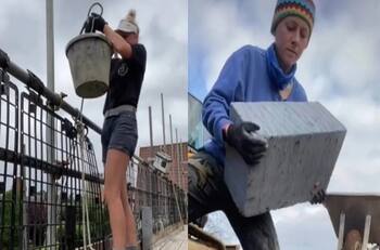 VIDEO | Mujer albañil arrasa en redes sociales con sus consejos sobre construcción