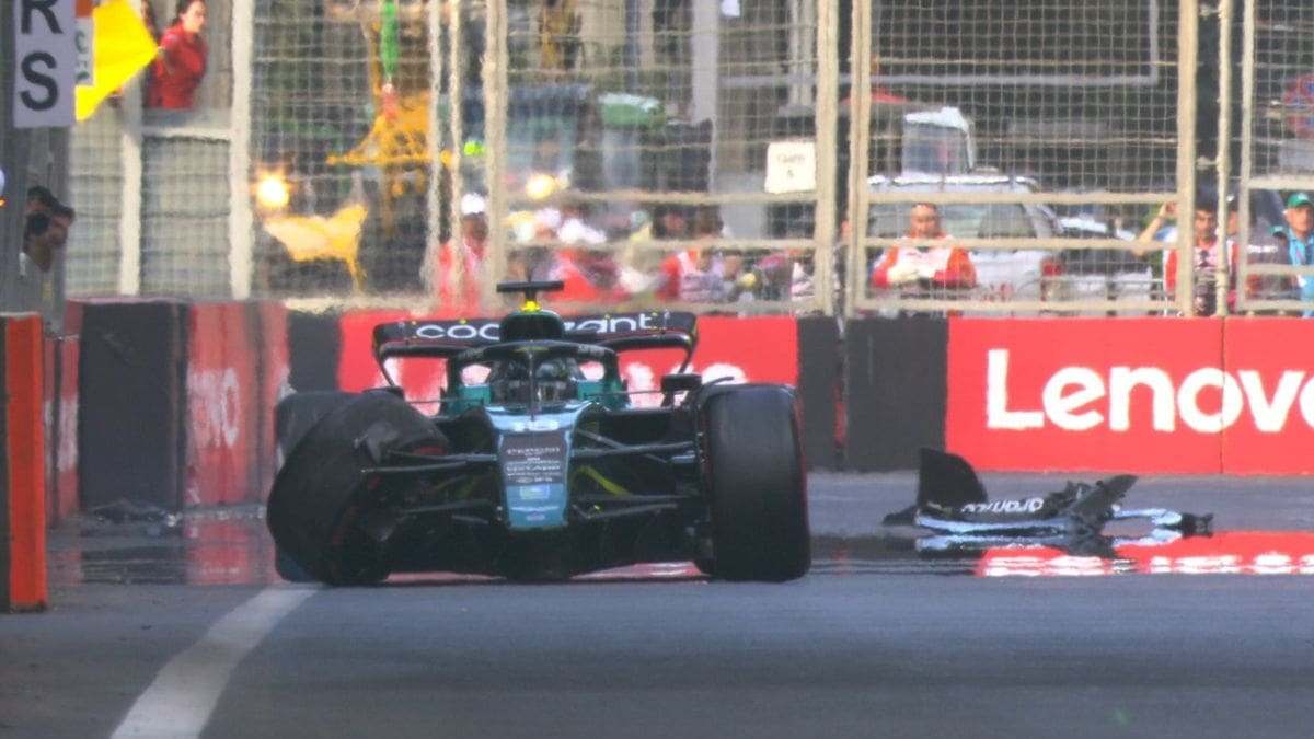 VIDEO | Lance Stroll sufre un grave accidente que lo deja fuera de la Qualy del GP de Azerbaiyán